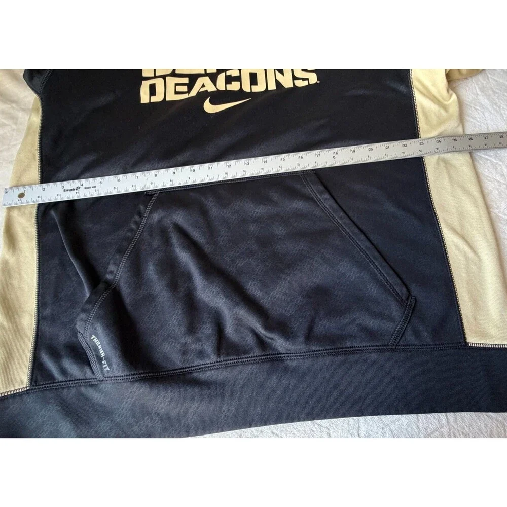 Nike Wake Forest Demon Deacons Therma-FIT Hoodie XL Black Gold NCAA